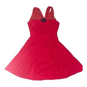 Forever 21 Red Mini Dress | S (Juniors) | Mesh Straps | Parties & Date Night